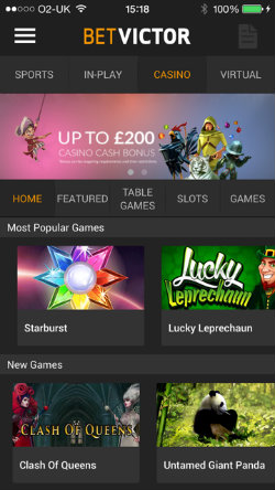 get casino rewards & casino bonuses on the BetVictor Casino App