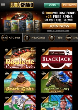 EuroGrand Casino Android App | CompareFreeCasino