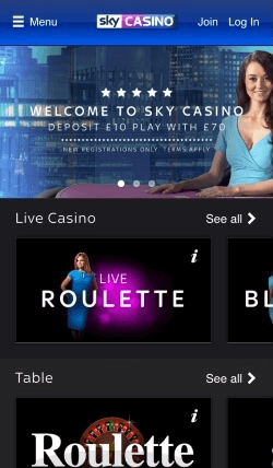 Sky Casino IOS Mobile App | CompareFreeCasino