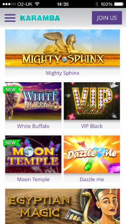 Play mobile slots on the Karamba Casino iOS App