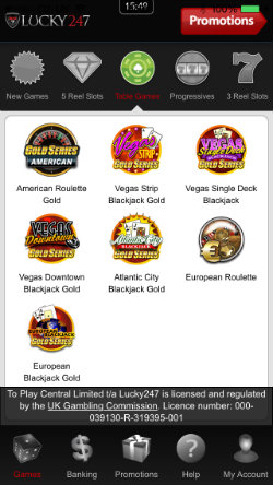 Play online Blackjack and Roulette on the Lucky247 Casino iOS App