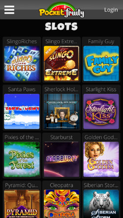 Online slots by Pocket Fruity on iOS devices
