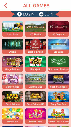 Play online casino games on the Pocket Vegas Casino app
