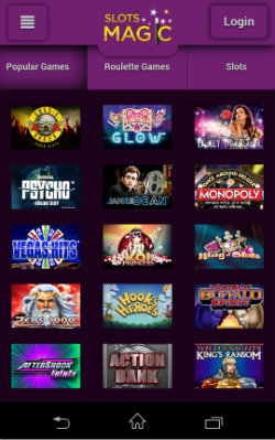 Play online casino games at Slots Magic Mobile Casino