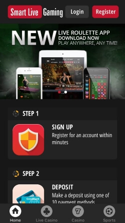 Smart Live iOs App offers casino games, live roulette and sports betting on the go