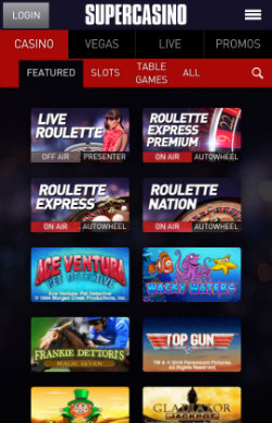 Play online slots and progressive jackpots on the SuperCasino iOS app