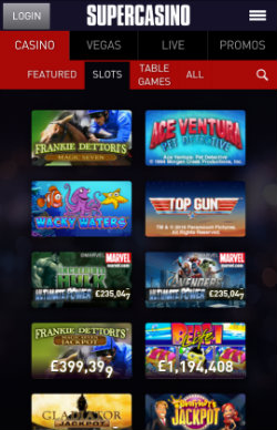 Bet on live TV casino games with the SuperCasino iOS app