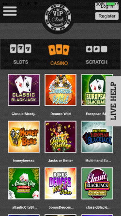 Play Blackjack, Roulette & video poker on the VIP Club Casino iOS App