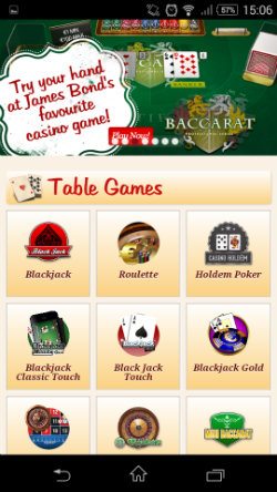 Play online Blackjack at Maria Mobile Casino