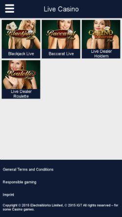 Play live casino games on the Party Casino App