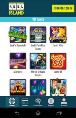 Play mobile slots at Reel Island Mobile Casino