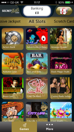 Play mobile slots on the SecretSlots Casino App
