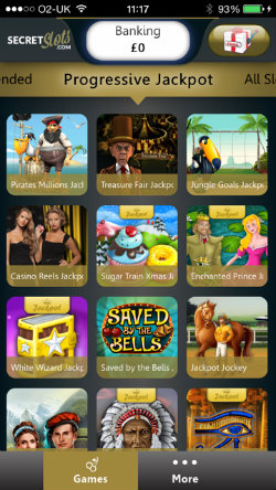 Play progressive jackpots on the SecretSlots Casino App