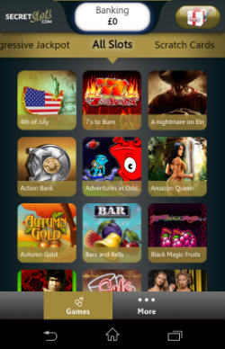 Play mobile slots at SecretSlots Mobile Casino