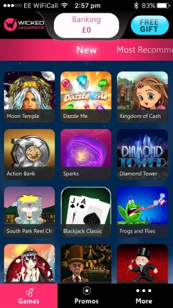 Wicked Jackpots Casino App | Get up to £1,100 in casino bonuses plus 130 free spins