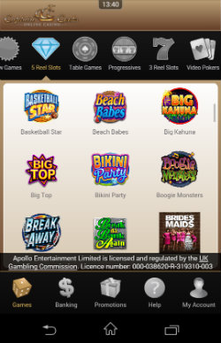 Play mobile slots at Captain Cook Casino Mobile