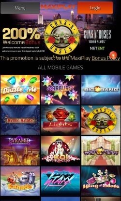 Maxiplay Mobile Casino | Get up to £200 free casino bonus