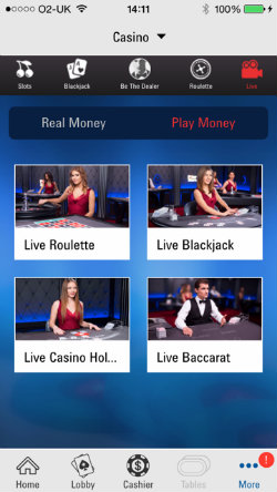 Play live casino games on the PokerStars Casino App