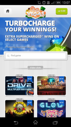 Get Supercharged casino bonuses at Slotty Vegas Mobile Casino