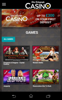 Get casino rewards & casino bonuses at Telegraph Casino Mobile