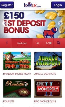 BetUK Mobile Casino | Claim up to £150 in free casino bonus