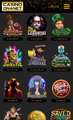 Play mobile Jackpot games at Casino On Net Mobile