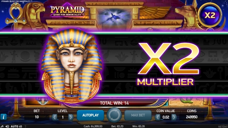 Pyramid: Quest for Immortality online slot by NetEnt