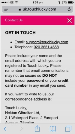 Touch Lucky Mobile Casino