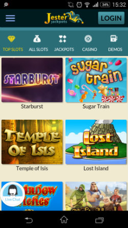 Play mobile slots at Jester Jackpots Mobile Casino