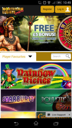 Northern Lights Casino Mobile - Casino Rewards & Casino Bonuses