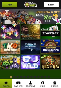 Play Casino Games Mobile Website | Get up to £200 free casino bonus