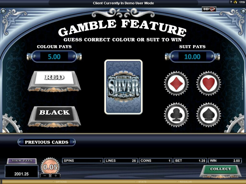 Sterling Silver slot by Microgaming