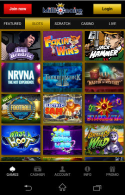 Millionaire Mobile Casino - Mobile Slots