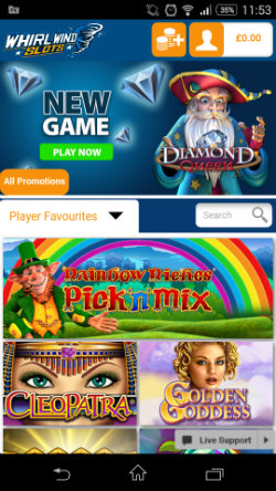 Get casino rewards & casino bonuses at Whirlwind Slots Mobile