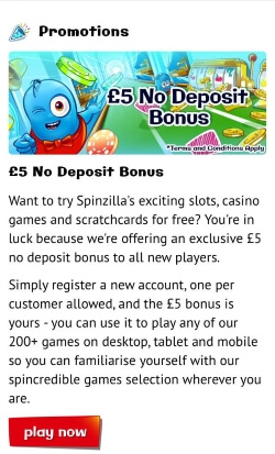 Spinzilla Mobile Casino | Play on 260 mobile casino games