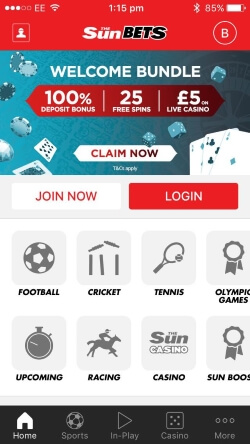 SunCasino Mobile App | Get up to £100 bonus on your first deposit.