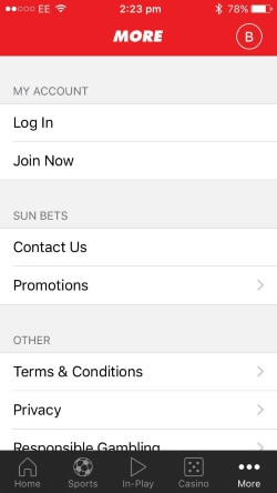 SunCasino Mobile App | Get a free £5 live casino bonus