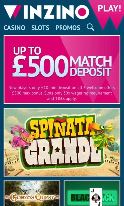 WinZino Mobile Casino | Get a £5 Free Bonus