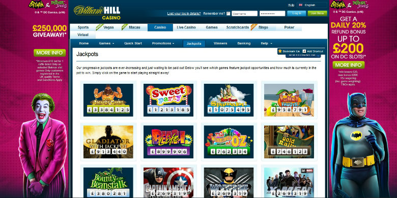 Play casino slots today & hit the Jackpot at William Hill Casino