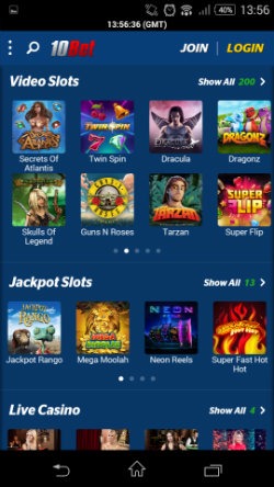 10bet Mobile Casino - Video Slots