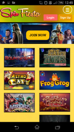 Spin Fiesta Mobile Casino - Casino Games